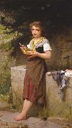 Emile Munier Le jeune paysanne painting